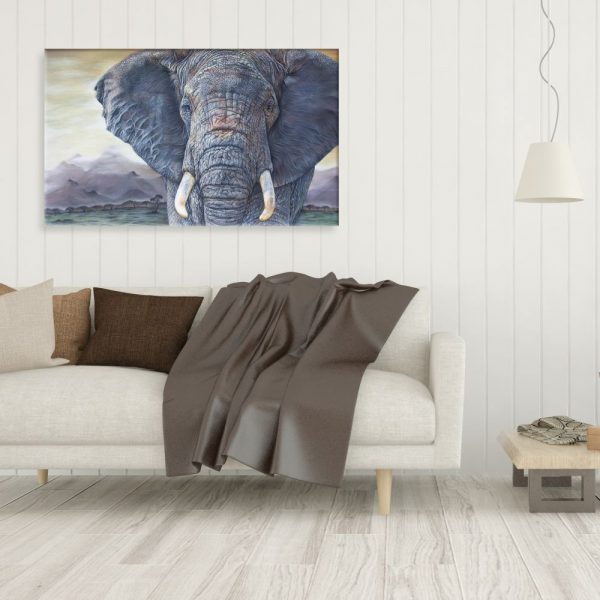 Tembo - African Elephant Canvas Print by Wildlife Artist Angie