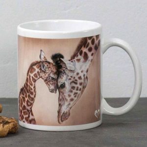 Giraffe portrait Tenderness Mug