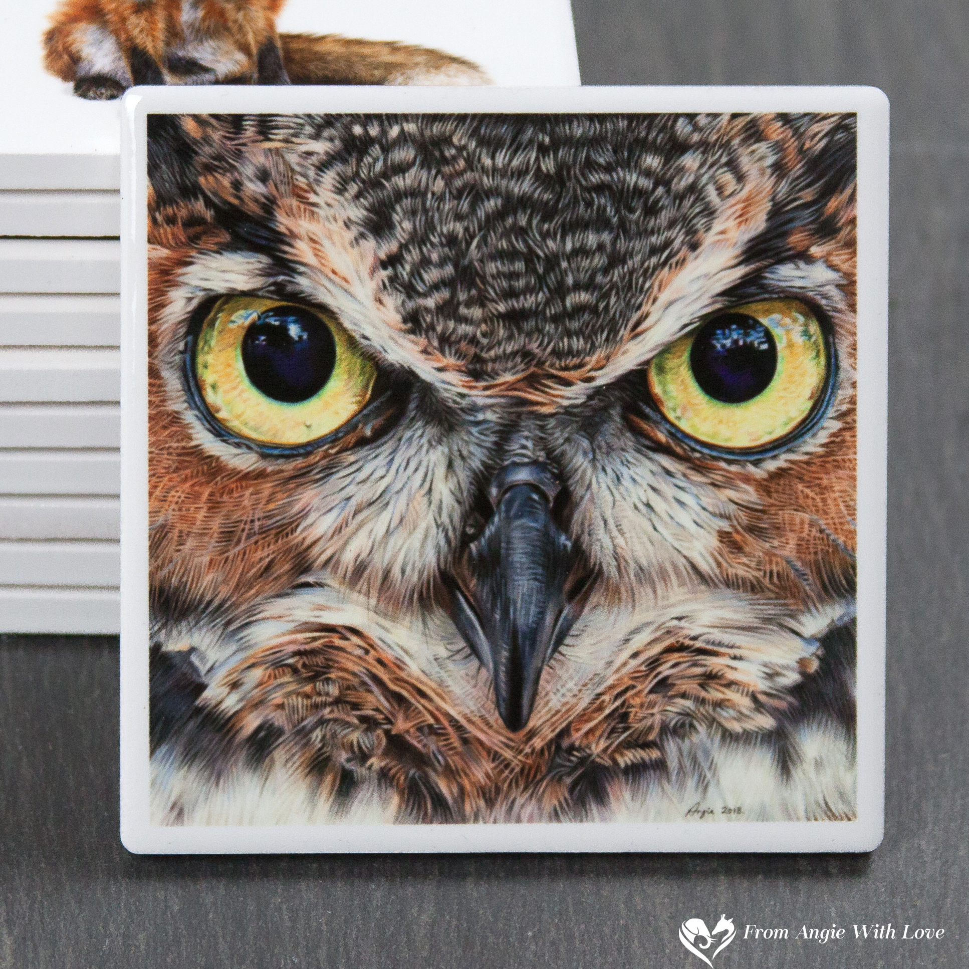 Eagle Owl Coaster - A Thousand Yard Stare