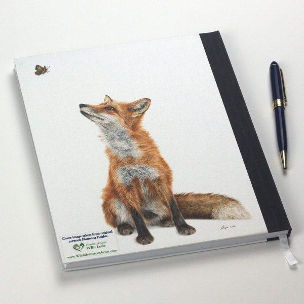 'Fluttering Heights' Fox Notebook by Wildlife Artist Angie.