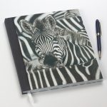 Lost in a Crowd Zebra Notebook