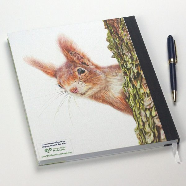 'Red Alert' Red Squirrel Notebook by Wildlife Artist Angie.