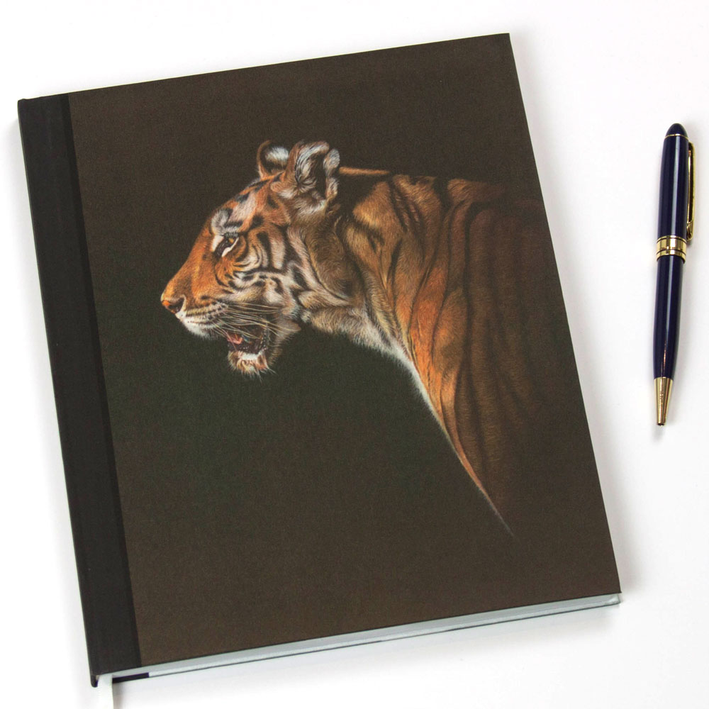 Tiger Portrait 'The Huntress' Notebook by Wildlife Artist Angie