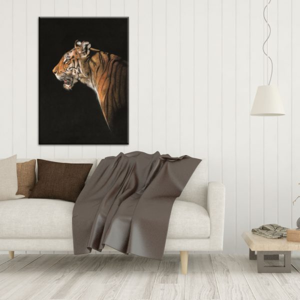 The Huntress - Bengal Tiger Canvas Print by Wildlife Artist Angie